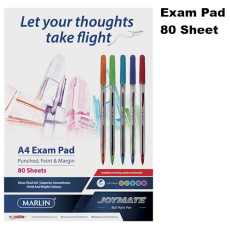 80L A4 Exam Pads - Punched